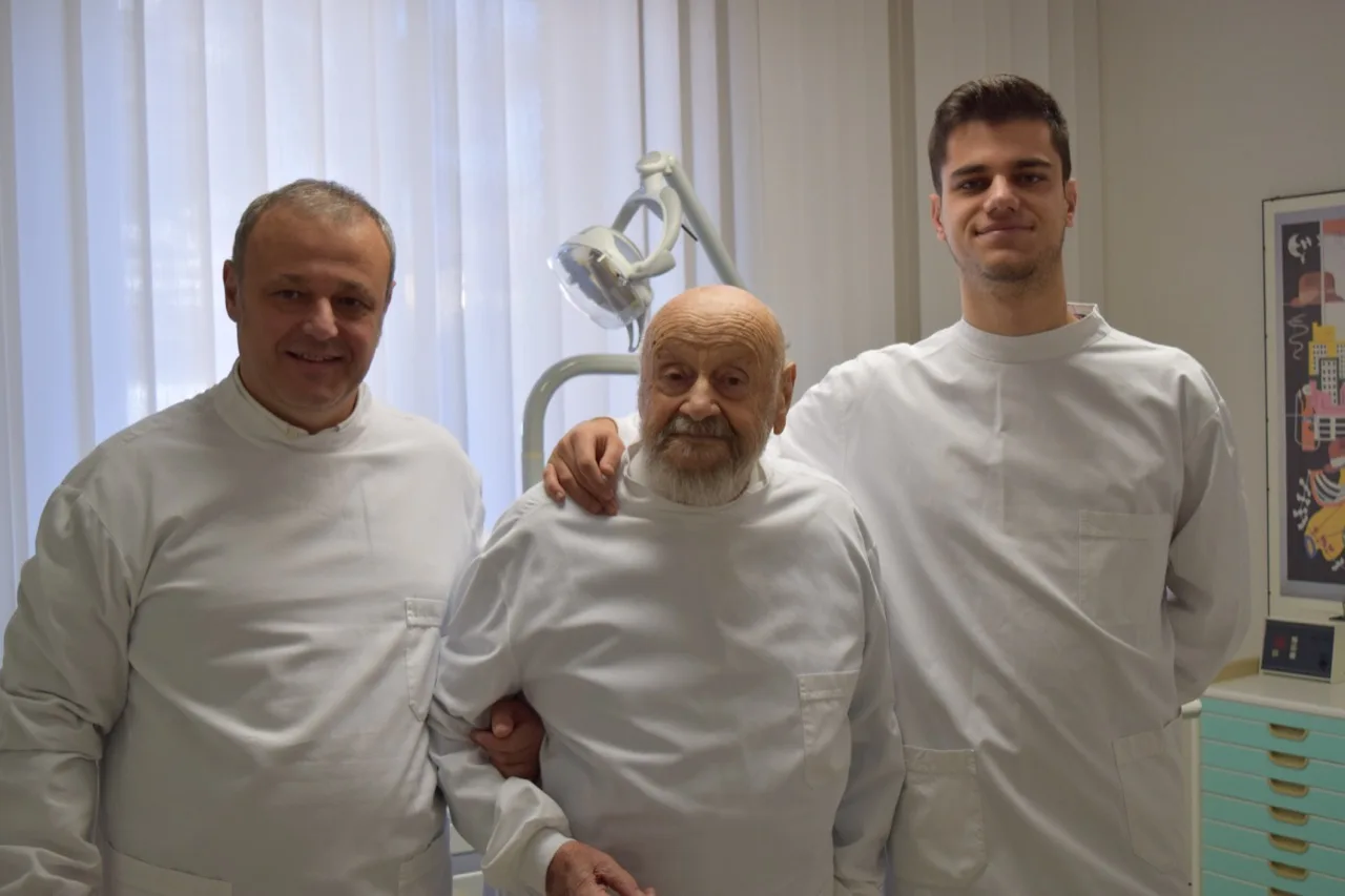 Tre generazioni dello Studio Dentistico Raimondi: nonno, padre e figlio