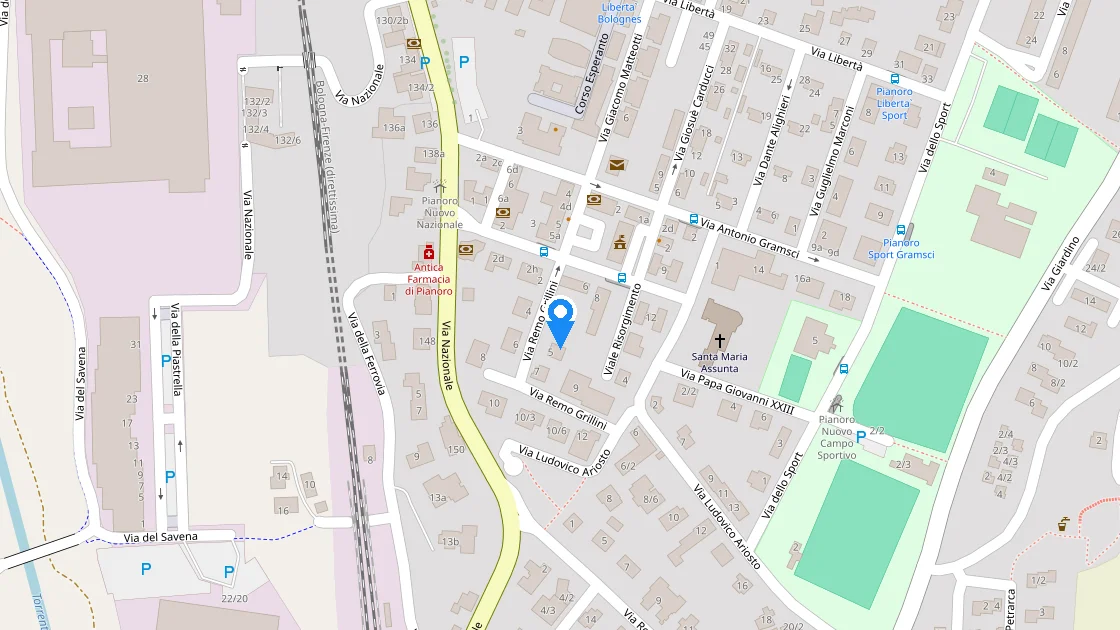 Mappa dello Studio di Pianoro, Via Grillini 3